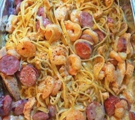 Cajun Shrimp and Sausage Pasta