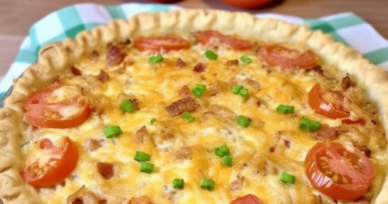 BACON ONION TOMATO PIE