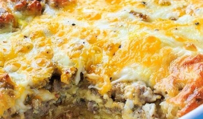 Sausage and Crescent Roll Casserole