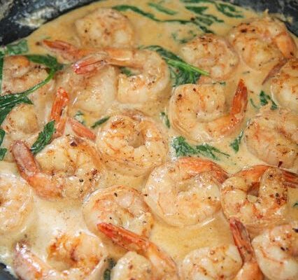 CREAMY GARLIC SHRIMP