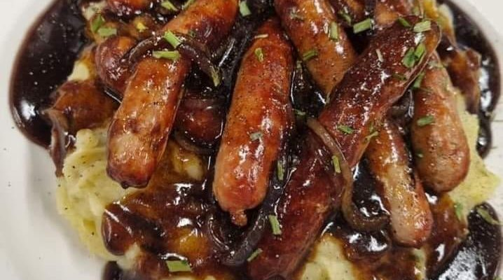 Sausage with Onion Gravy