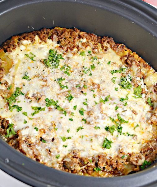 Cheesy Crockpot Lasagna