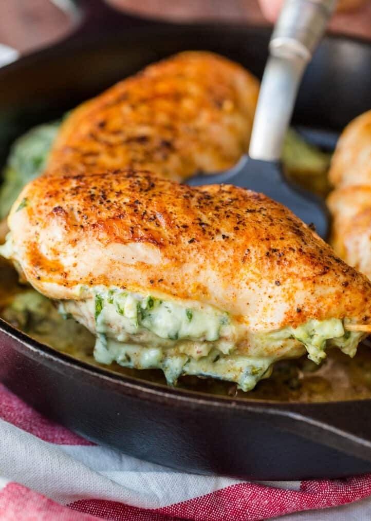 Cheesy Spinach Stuffed Chicken Breasts