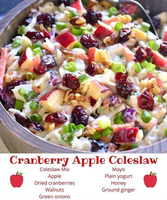 Cranberry Apple Coleslaw