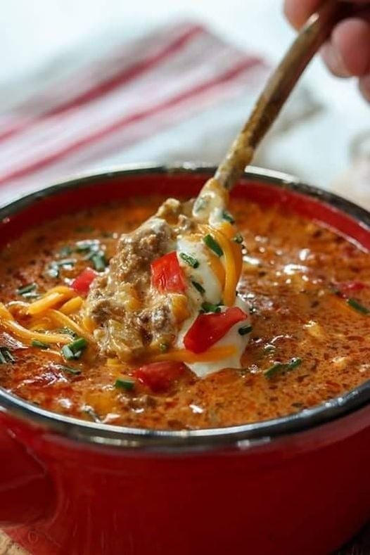 CREAMY BEEF TACO SOUP