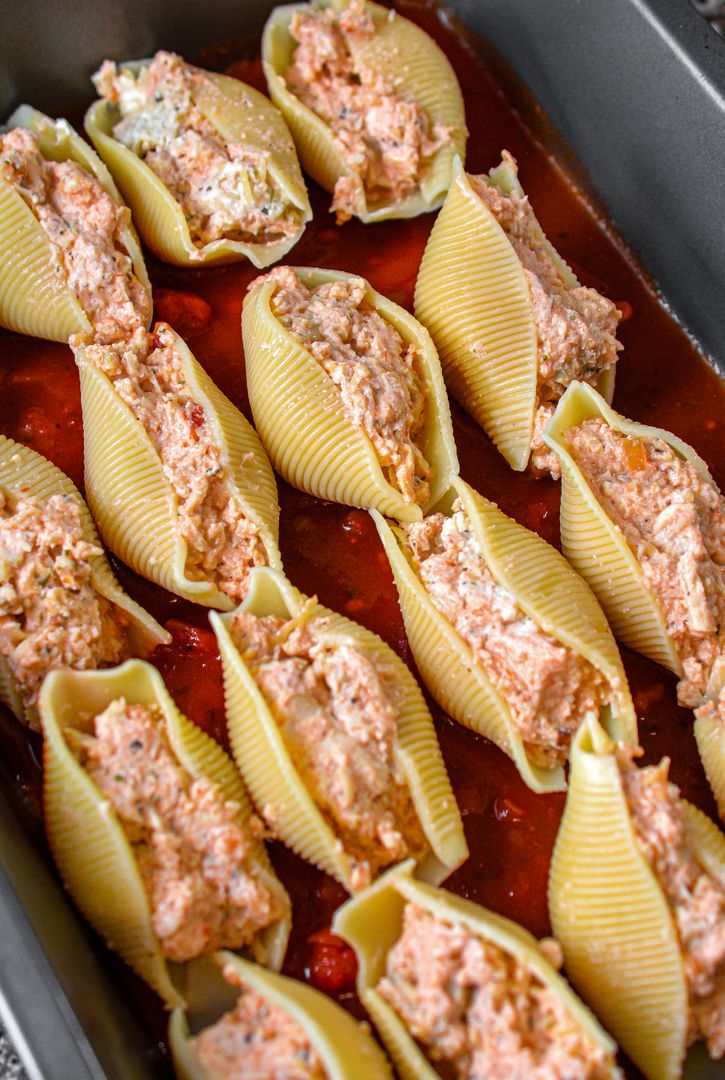 Chicken Parm Stuffed Shells