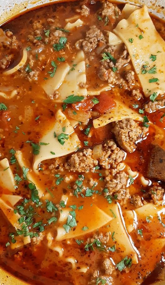 Creamy One Pot Lasagna Soup