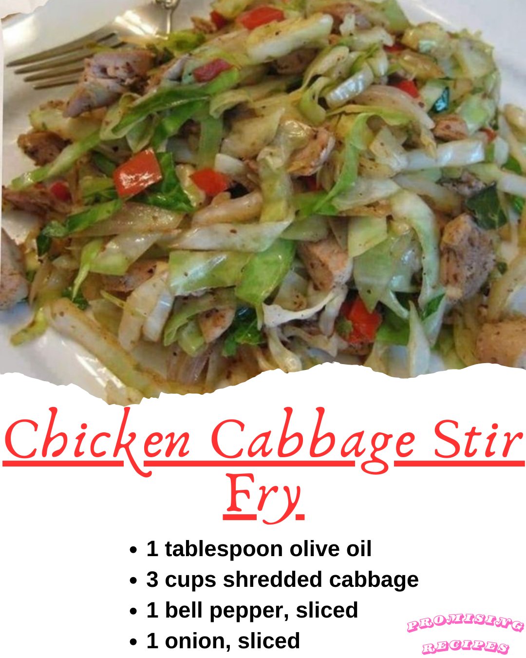 CHICKEN CABBAGE STIR-FRY