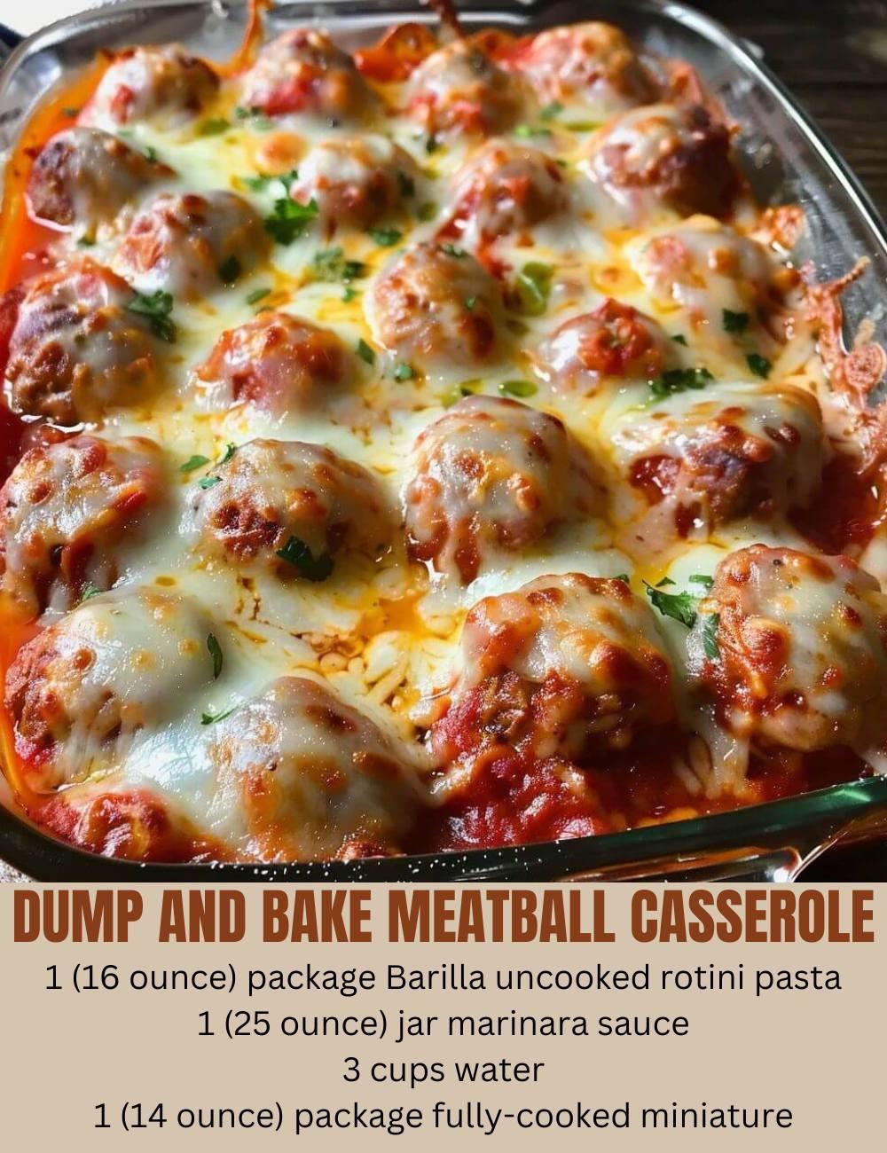 Dump and Bake Meatball Casserole