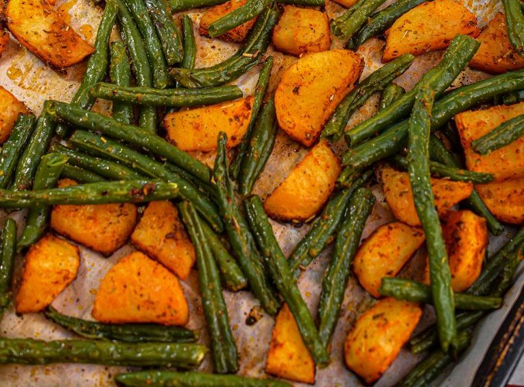 Roasted Green Beans and Potatoes