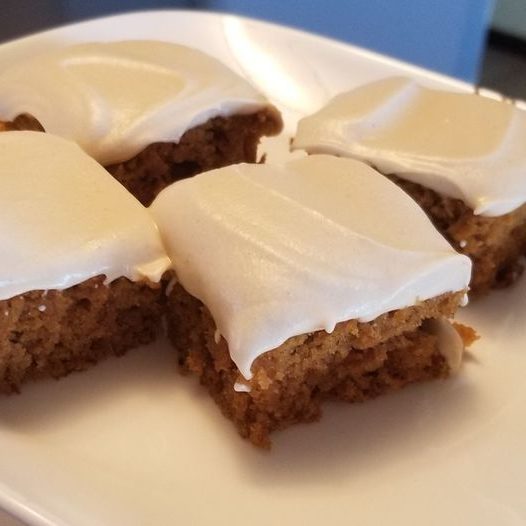 Pumpkin Bars with Cream Cheese Frosting