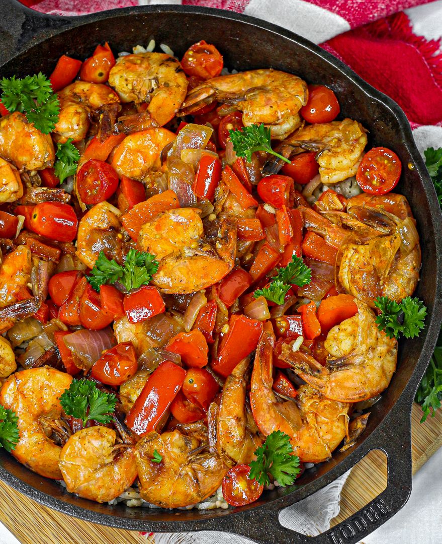 Easy Spanish Shrimp with Rice