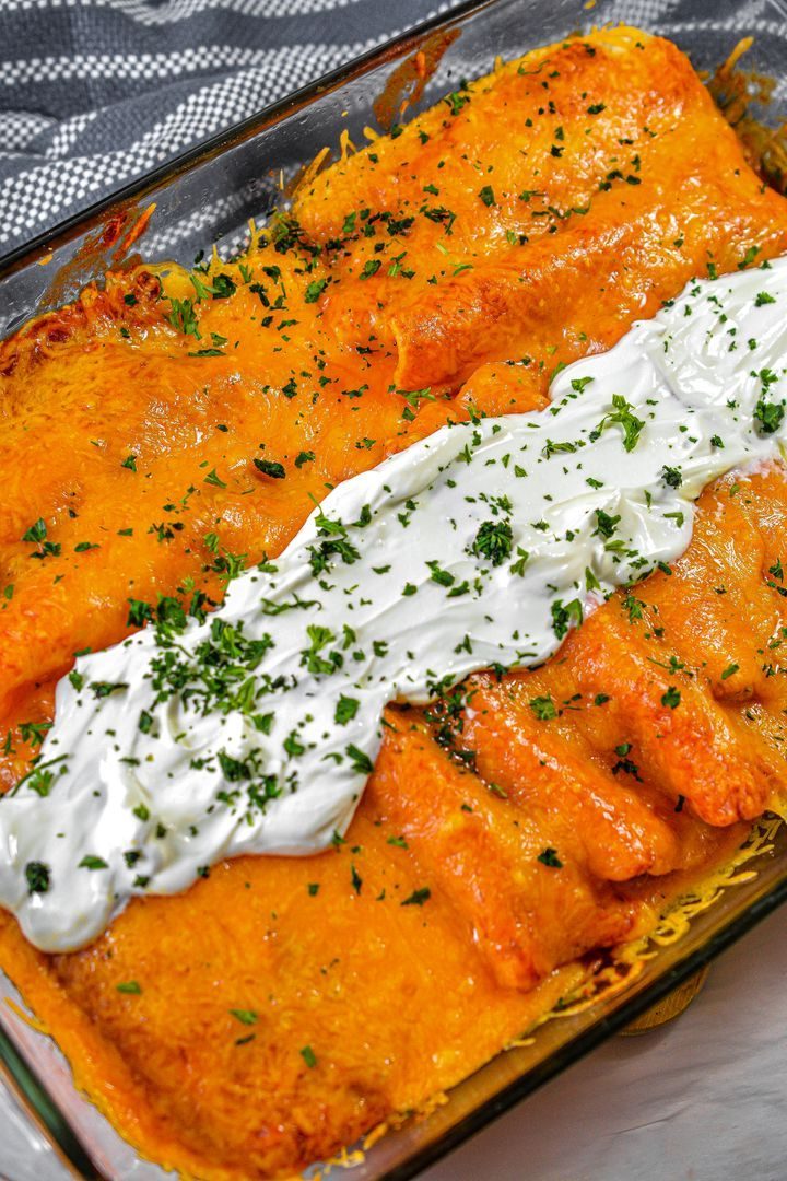 Cheesy Ground Beef Enchiladas