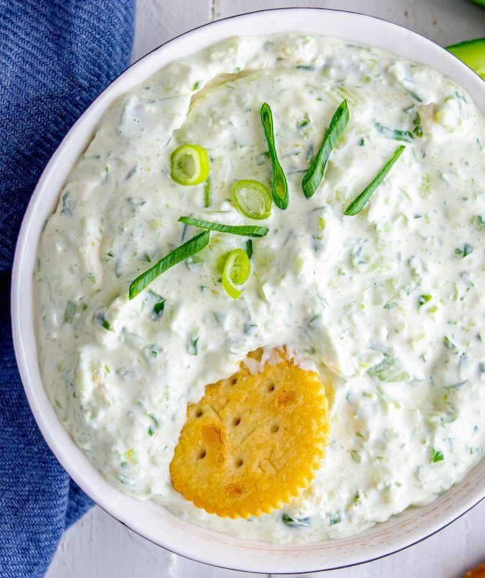 Creamy Cucumber Cream Cheese Crack Dip