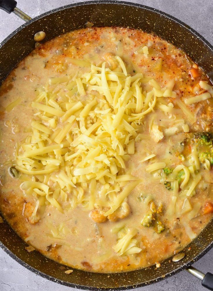 Easy and Cheesy Vegetable Chowder