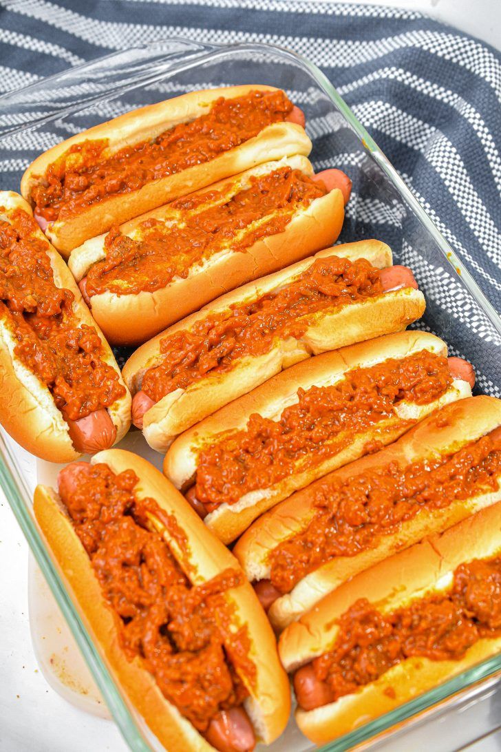 Oven Baked Chili Dogs