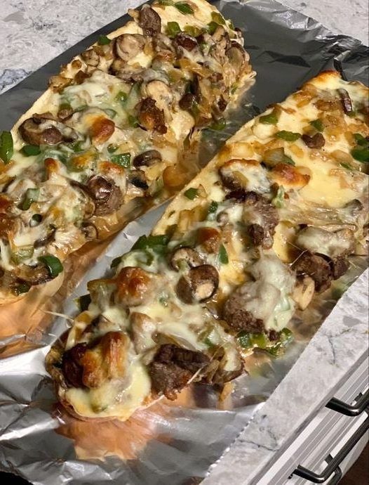 Philly Cheesesteak Cheesy Bread