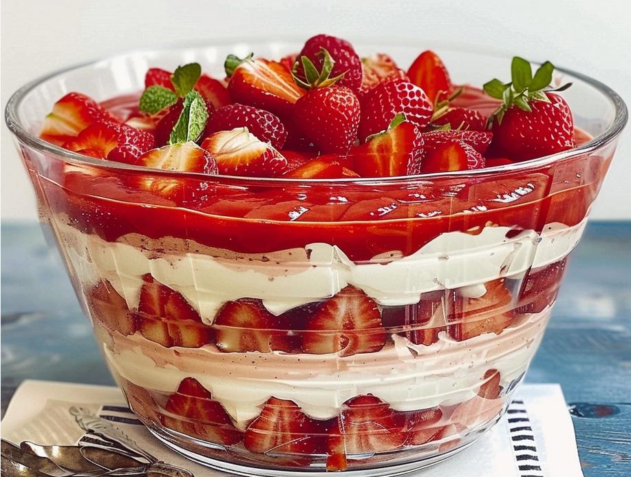 Easy Strawberry Cheesecake Trifle