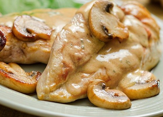 Chicken Breasts with Mushroom Cream Sauce