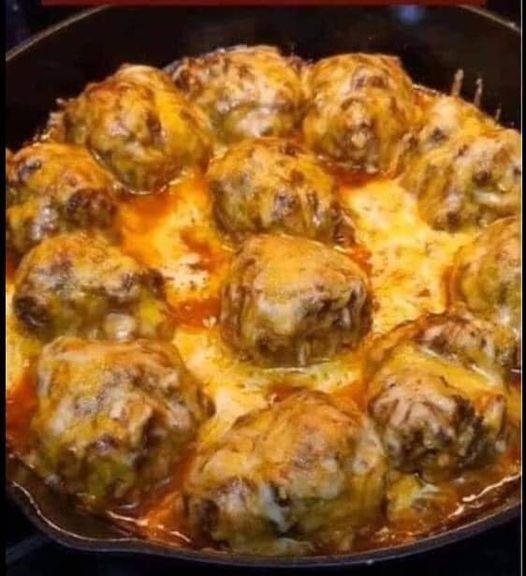 Amazing Cheesy Enchilada Meatballs