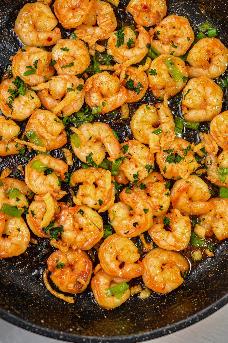 4 Minute Spicy Garlic Shrimp