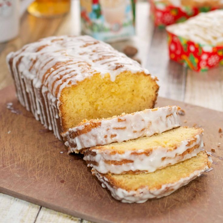 Egg Nog Bread with Rum Glaze