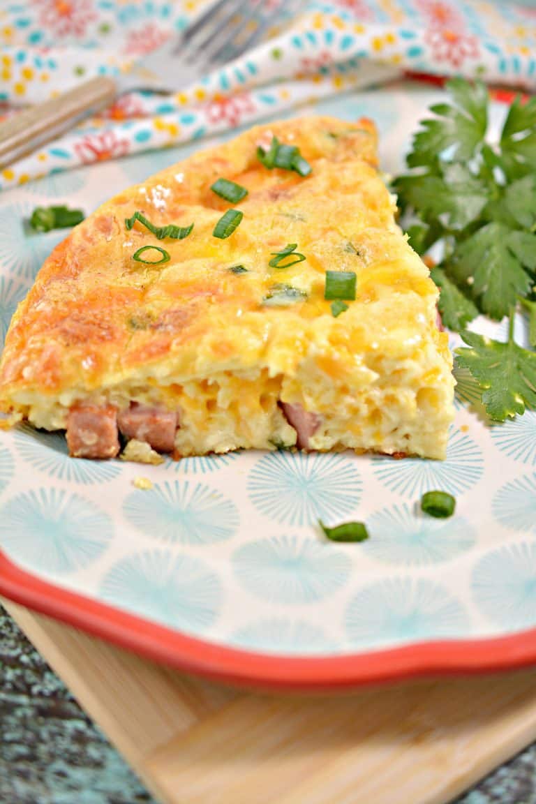 Crustless Ham and Cheese Quiche