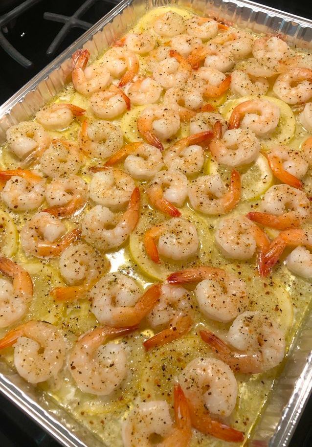 4-Ingredient Sheet Pan Lemon Butter Shrimp