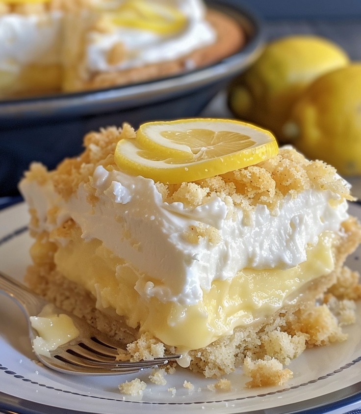 4-Ingredient Lemon Cream Cheese Dump Cake