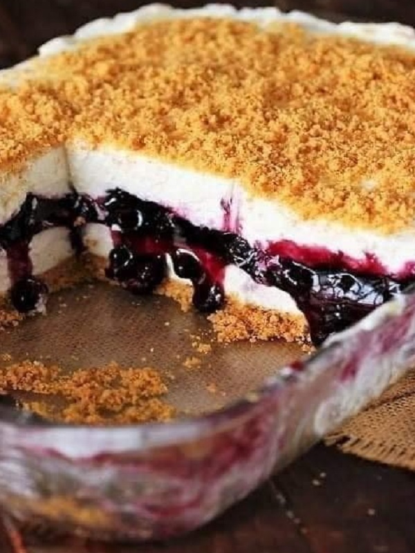 NO-BAKE BLUEBERRY CHEESECAKE