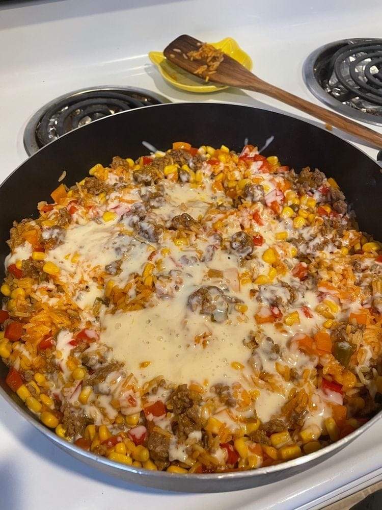 HOMEMADE STUFFED PEPPER CASSEROLE