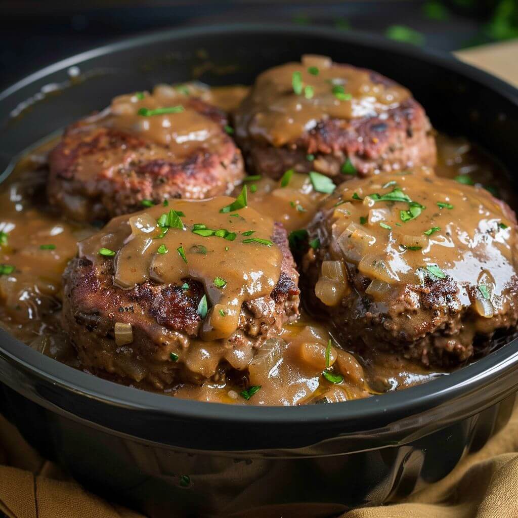 Slow Cooker Salisbury Steak