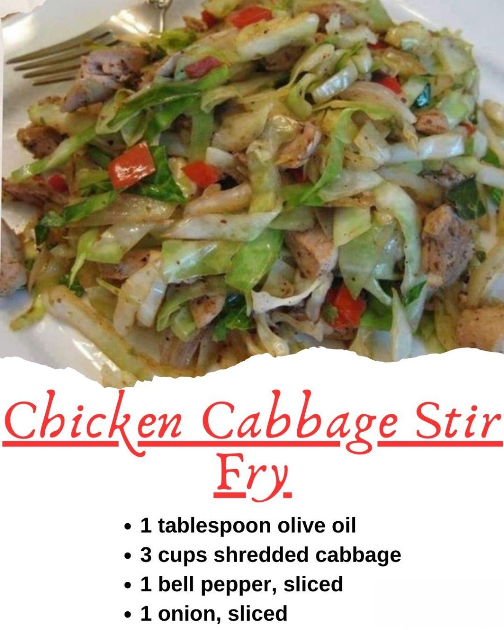 CHICKEN CABBAGE STIR-FRY