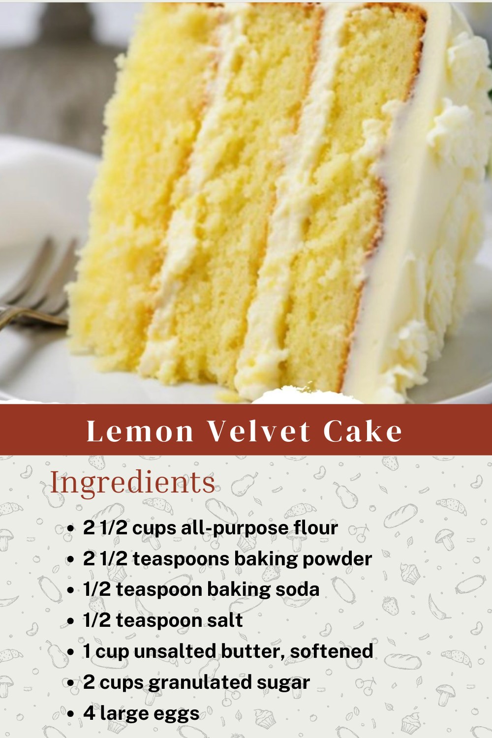 LEMON VELVET CAKE