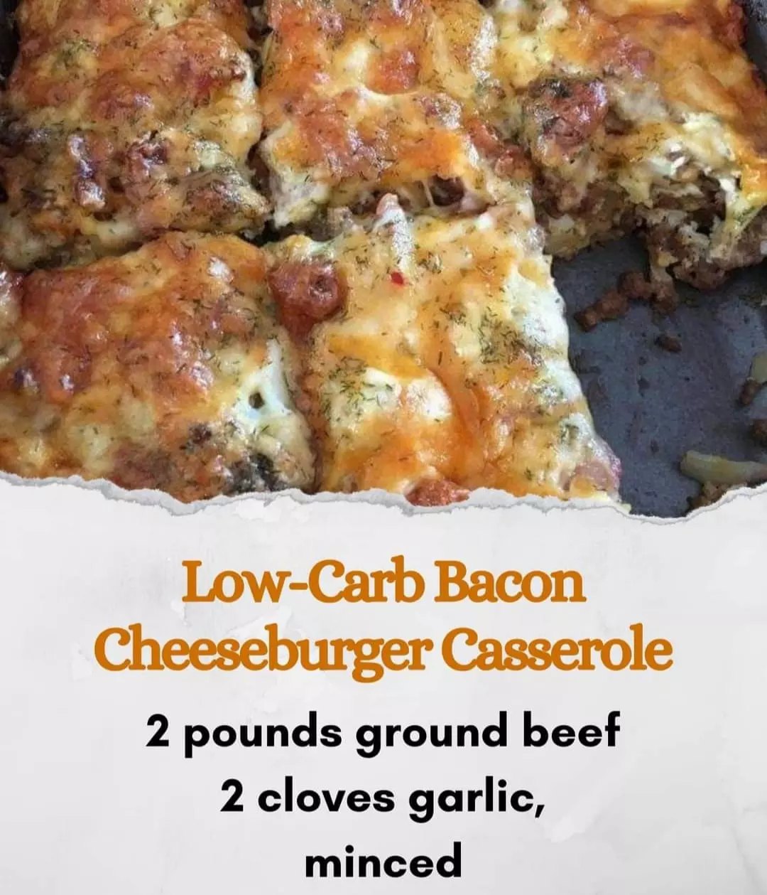 LOW-CARB BACON CHEESEBURGER CASSEROLE