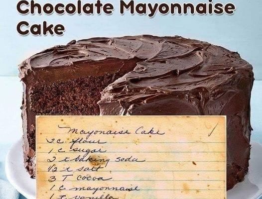 MOM’S CHOCOLATE MAYONNAISE CAKE