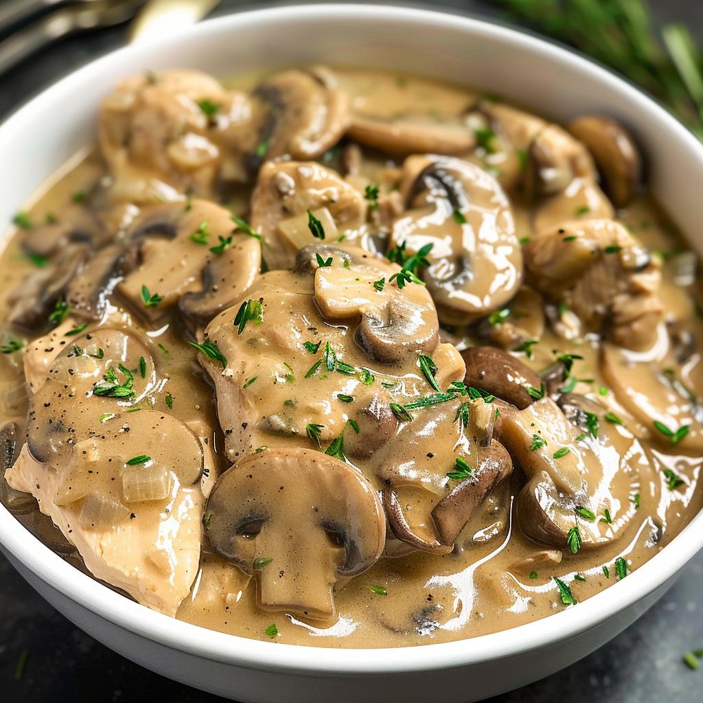 Slow Cooker Mushroom Chicken