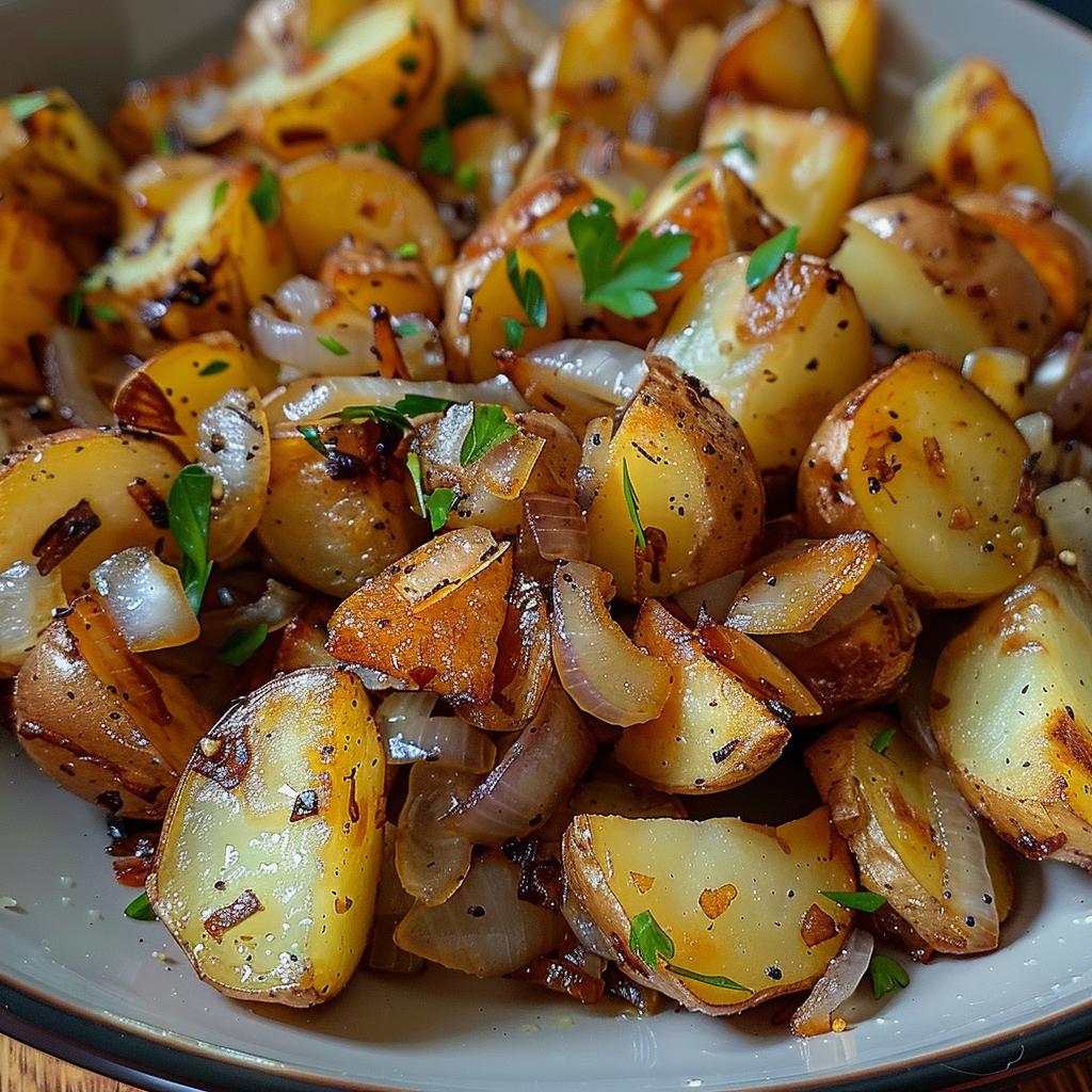 Crispy Fried Potatoes and Onions