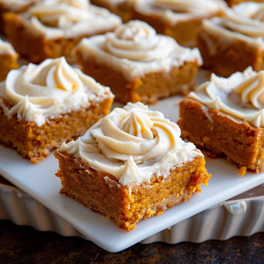 Pumpkin Bars with Cream Cheese Frosting