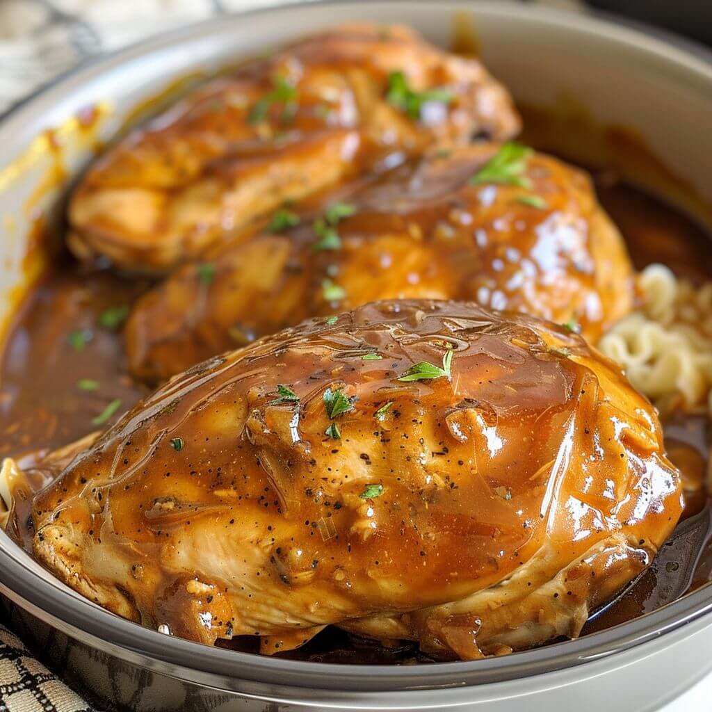 Slow Cooker Brown Sugar Italian Chicken