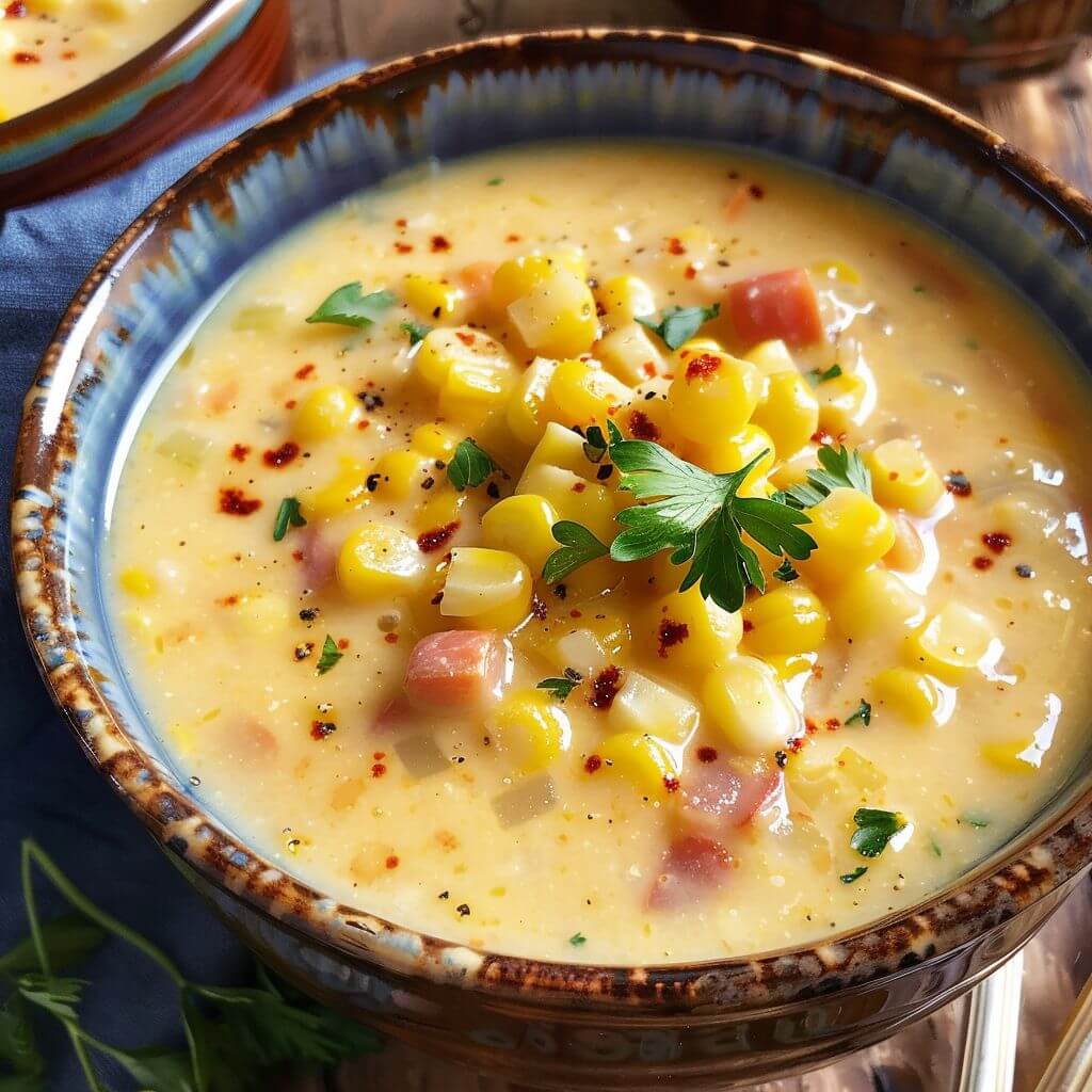 Easy Slow Cooker Corn Chowder