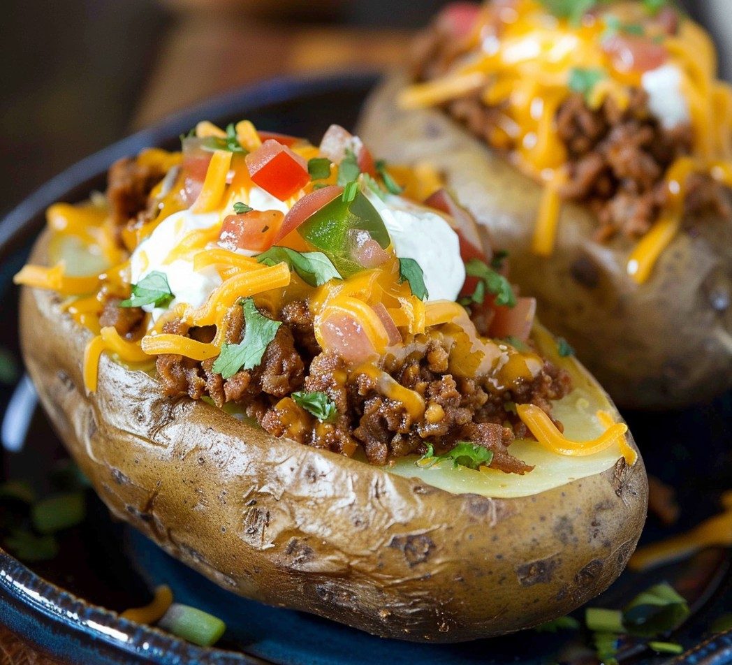 Taco Stuffed Baked Potatoes