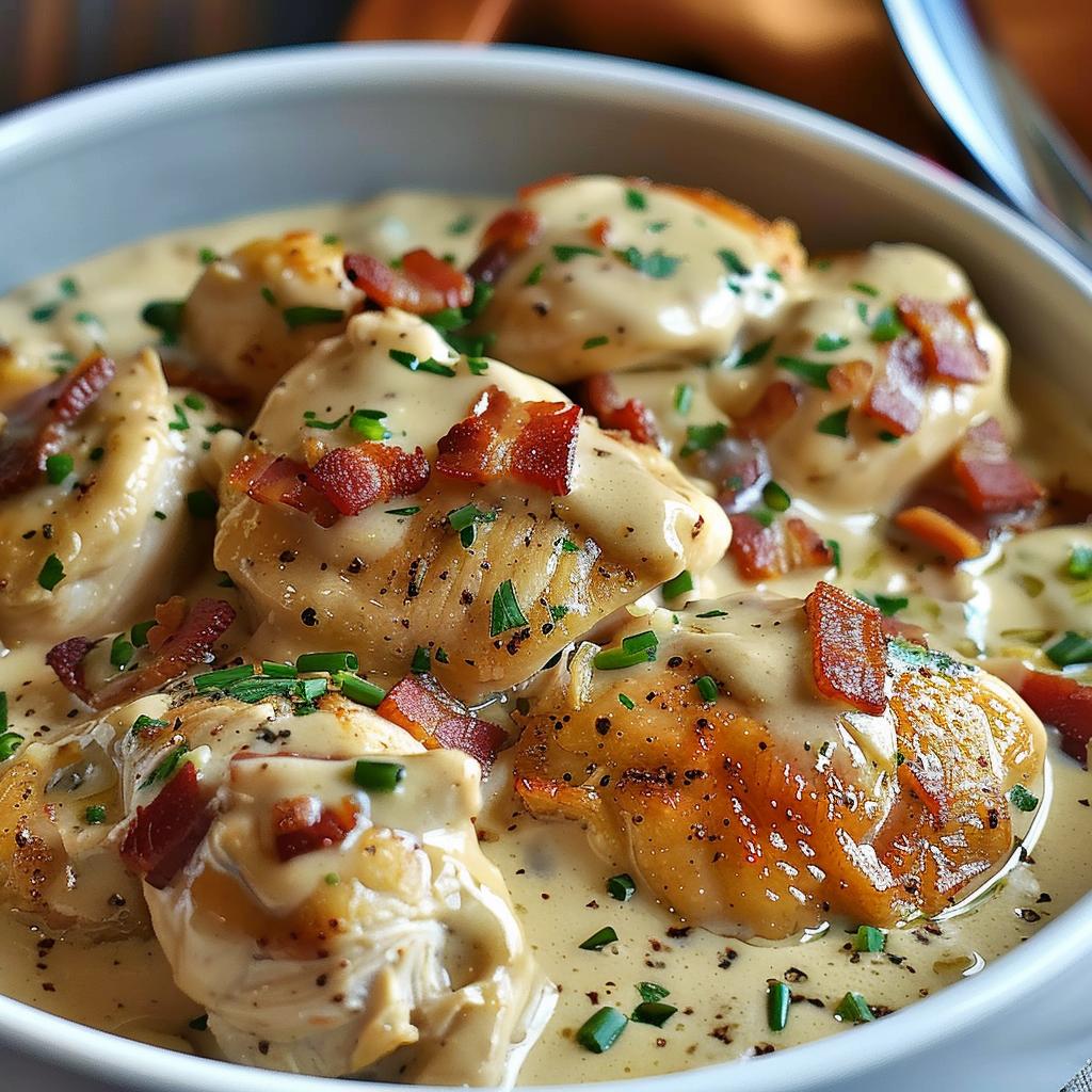 Slow Cooker Creamy Bacon Chicken