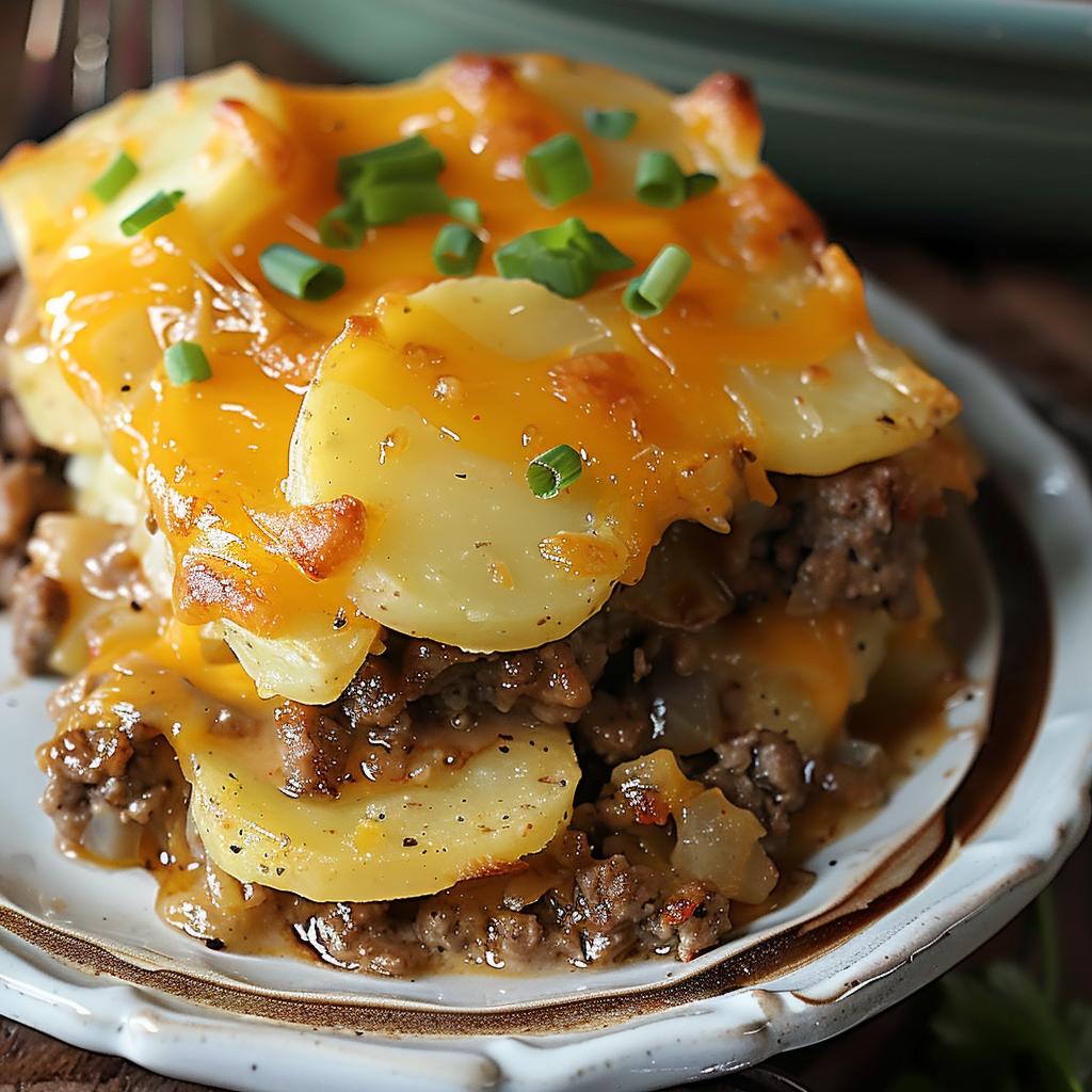 5 Ingredient Hamburger and Potato Casserole