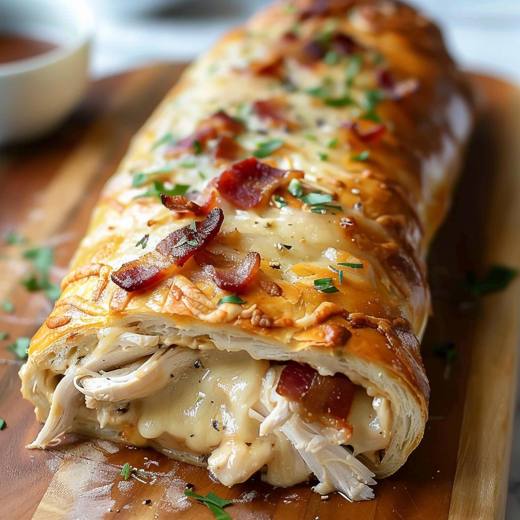 Chicken Bacon Ranch Stromboli