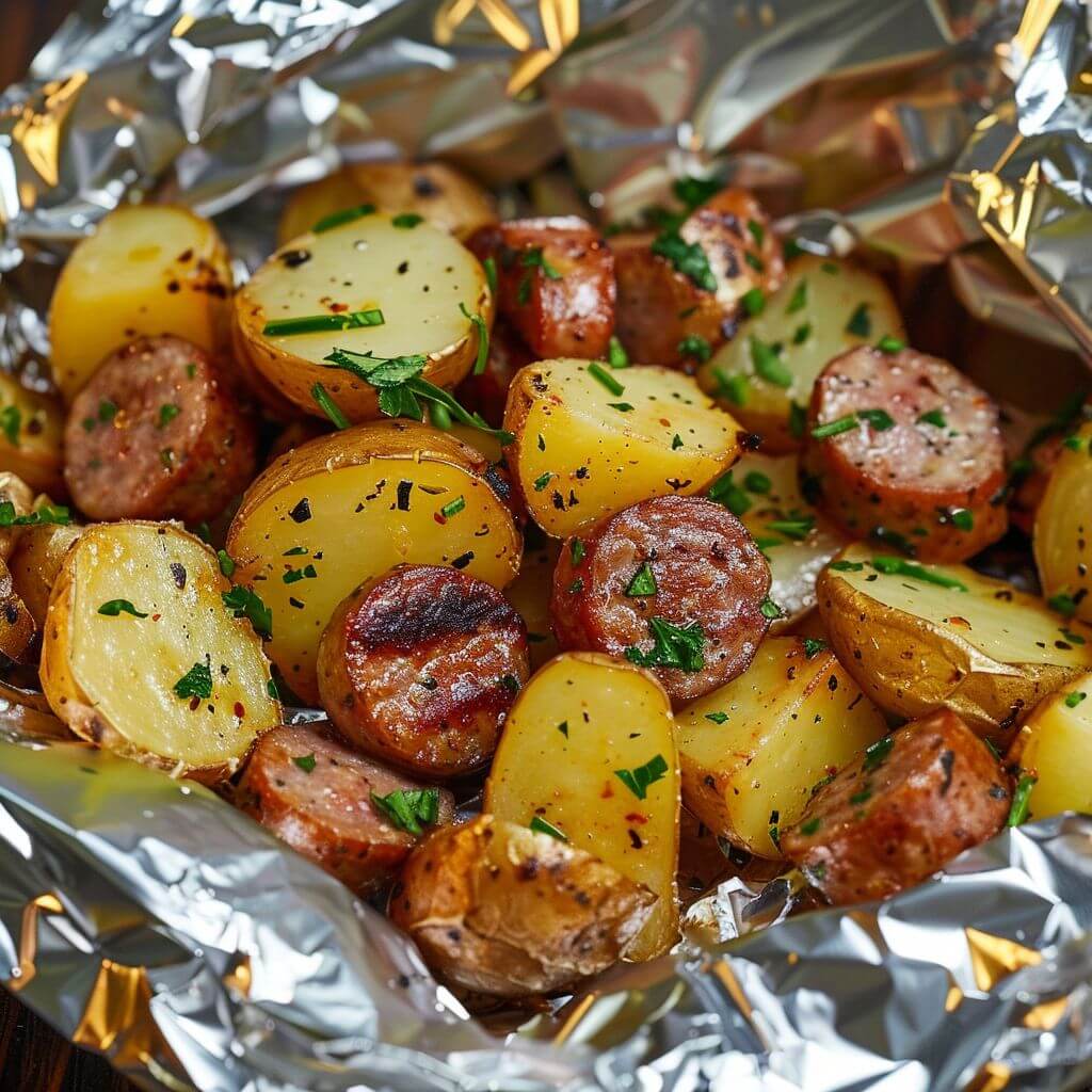 Sausage & Potato Foil Packet