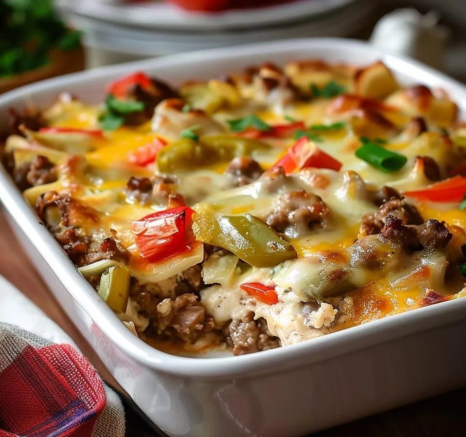 PHILLY CHEESE STEAK CASSEROLE – Biggest Idea