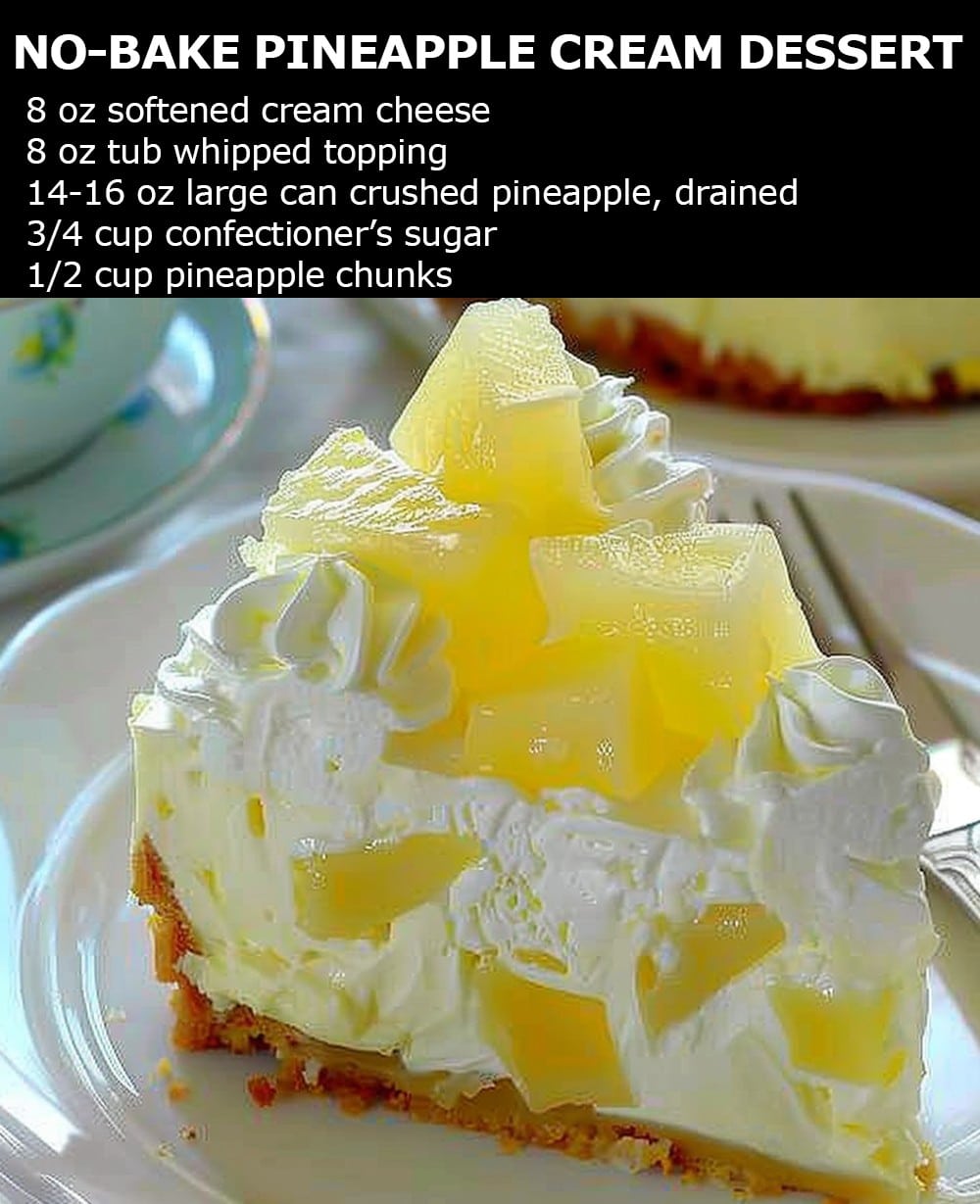 No-Bake Pineapple Cream Dessert