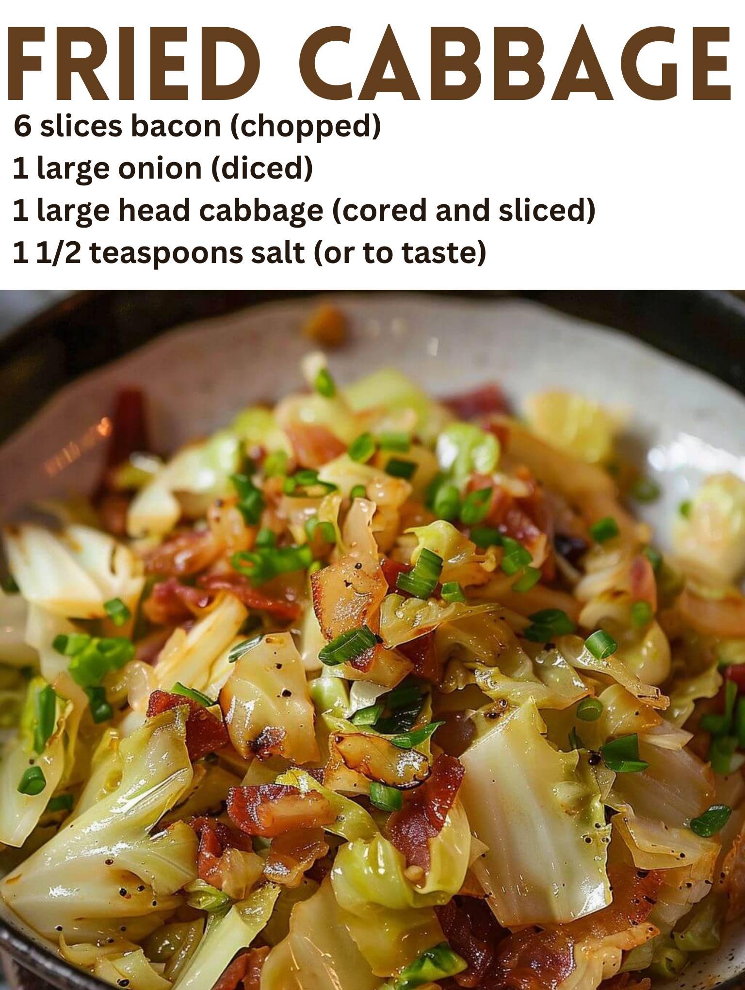 FRIED CABBAGE (WITH BACON, ONION, & GARLIC)