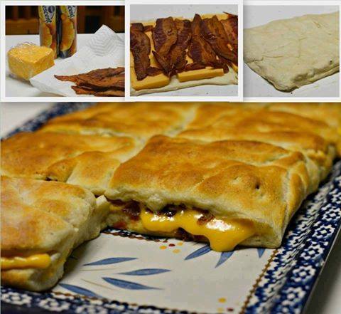 STUFFED BACON & CHEESE BISCUITS